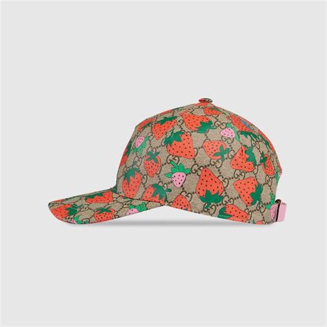 gucci casquette fraise|casquette gucci imprime.